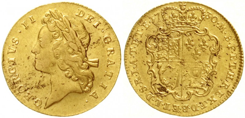 Grossbritannien
George II., 1727-1760
Guinea 1730. Second (narrower) young lau...