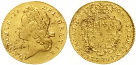 Grossbritannien
George II., 1727-1760
Guinea 1730. Second (narrower) young laur. head. 8,34 g.
gutes vorzüglich, winz. Kratzer und übl. kl. Schrötl...