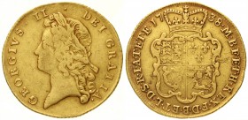 Grossbritannien
George II., 1727-1760
2 Guineas 1738. 16,30 g.
sehr schön, kl. Henkelspur