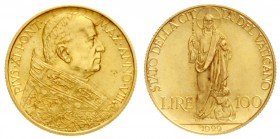 Italien-Kirchenstaat
Pius XI., 1922-1939
100 Lire 1929 stehender Jesus. 8,8 g. 900/1000
vorzüglich/Stempelglanz