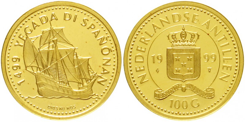 Niederlande-Antillen
Juliana, 1949-1980
100 Gulden 1999. Entdeckung von Curaca...
