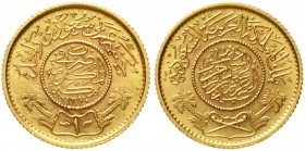 Saudi-Arabien
Al-Mamlakat Al-Arabiyat As-Saudiya, 1932-1953
Guinea AH 1370 = 1950. 7,99 g. 917/1000
vorzüglich/Stempelglanz