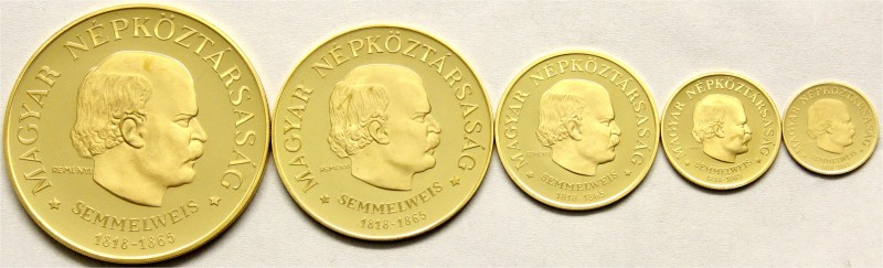 Ungarn
Volksrepublik, 1949 bis heute
Set mit 5 Goldmünzen 1968 150. Geburtstag...