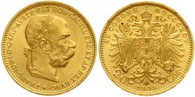 Haus Habsburg
Franz Joseph I., 1848-1916
20 Kronen 1895. 6,78 g. 900/1000.
fast Stempelglanz