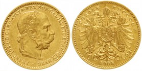 Haus Habsburg
Franz Joseph I., 1848-1916
10 Kronen 1905. 3,39 g. 900/1000.
vorzüglich