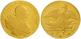 Brandenburg-Preussen
Friedrich Wilhelm II., 1786-1797
Friedrichs d' or 1795 A Berlin. 6,58 g.
schön
