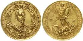 Erfurt-unter schwedischer Besatzung
Gustav Adolph, 1631-1632
Goldmedaille (Guss) v. S. Dadler 1631. Auf die Schlacht und den Sieg bei Breitenfeld un...