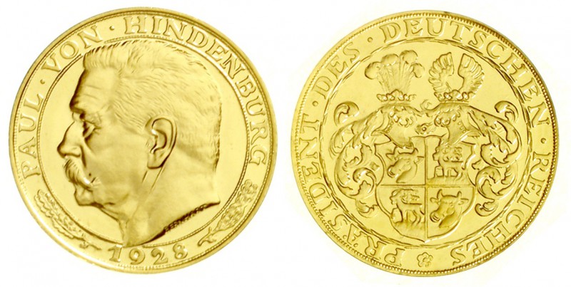 Deutsches Reich
Weimarer Republik 1918-1933
Goldmedaille v. Bernhart 1928, Kop...