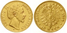 Bayern
Ludwig II., 1864-1886
10 Mark 1879 D. sehr schön, berieben und kl. Randfehler