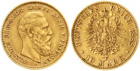 Preußen
Friedrich III., 1888
10 Mark 1888 A. sehr schön