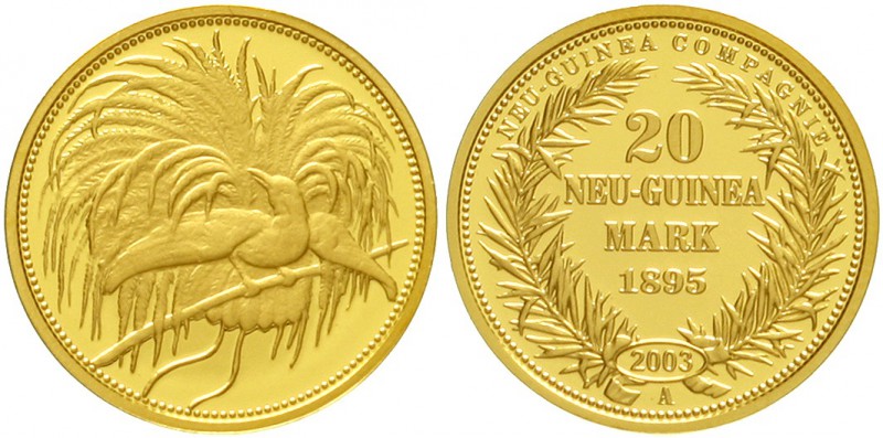 Neuguinea
Neu-Guinea Compagnie
Neuprägung zum 20 Neu-Guinea Mark-Stück 1895 A ...