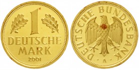 DM
Goldmark (Deutsche Bundesbank), 2001
2001 A. 12 g. Feingold.
Stempelglanz, kl. Fleck