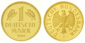 DM
Goldmark (Deutsche Bundesbank), 2001
2001 J. 12 g. Feingold.
Stempelglanz