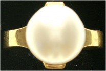 Fingerringe
Damenring Gelbgold 585 "FINNLAND" mit großer Perle (11 mm). Ringgröße 18. 5,41 g