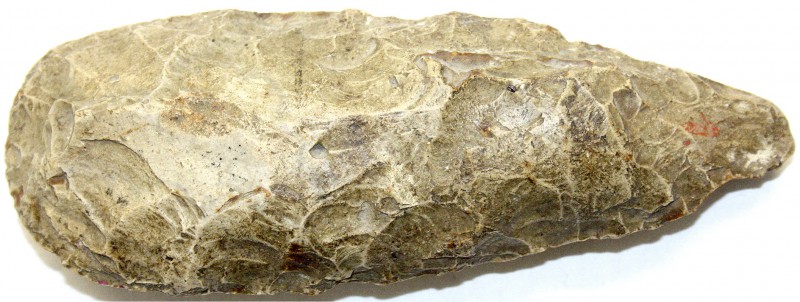 Steinzeit
Großer Faustkeil. 165 X 60 X 30 mm