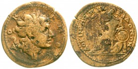Phrygien
Dokimeion
Bronzemünze 34 mm, frühes 3. Jh. n. Chr. Kopf des Stadtgründers Dokimos r./Athena sitzt links. BMC -.
schön/sehr schön, selten...