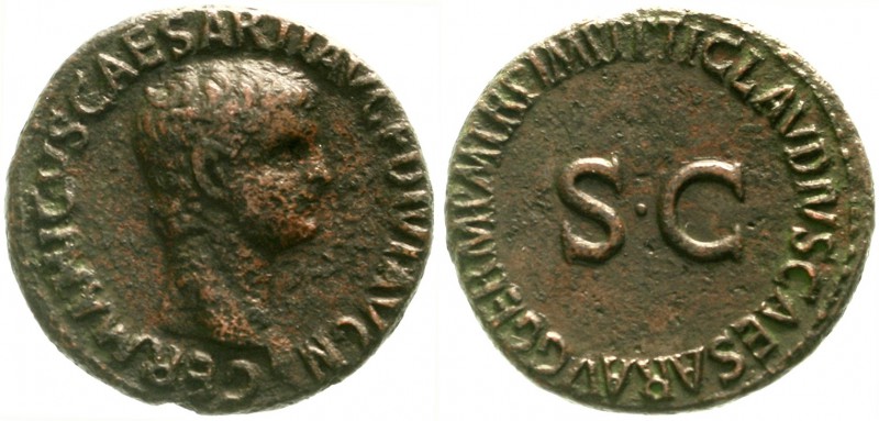 Kaiserzeit
Germanicus
As (unter Caligula) 37/41. Kopf l./TI CLAVDIVS CAESAR AV...