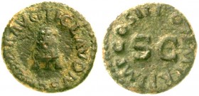 Kaiserzeit
Claudius 41-54
Quadrans 41 Rom. Modius/Schrift um SC.
fast sehr schön