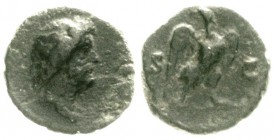 Kaiserzeit
Antoninus Pius, 138-161
Quadrans, Zeit Domitian bis Antoninus Pius (81-138). Jupiterkopf r./Adler, SC.
sehr schön, selten