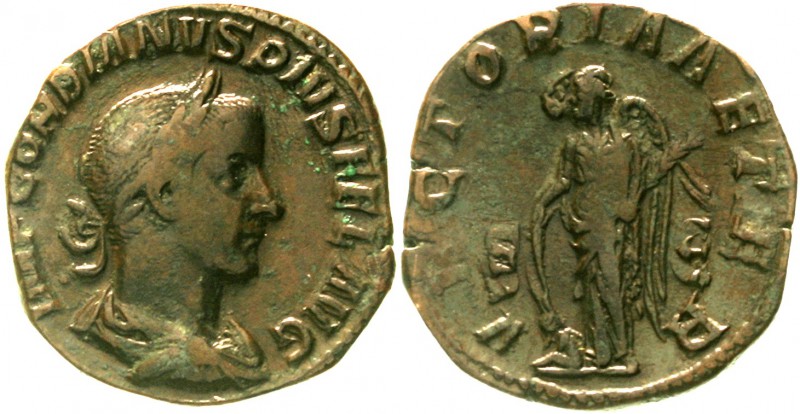 Kaiserzeit
Gordianus III. Pius, 238-244
Sesterz 238/244. Belorb., drap. Brb. r...