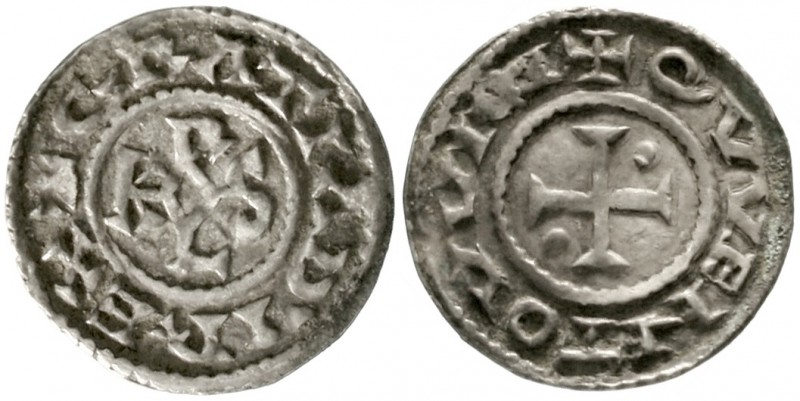 Karl der Kahle, 840-877
Pfennig o.J. Pas-de-Calais. +GRATIA D - I REX. Karolus-...