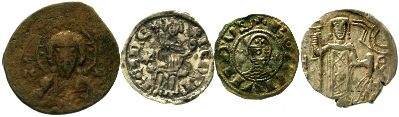 Lots
4 Münzen: Antiochia Denar Boemund IV., Edessa Follis, Zypern Halbgroschen ...