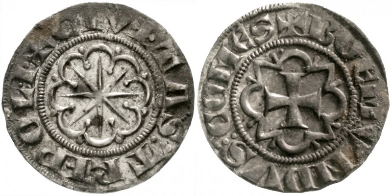 Tripolis
Boémund VI., 1268-1274
Groschen o.J. Kreuz im Vielpass/Stern im Achtp...