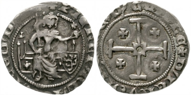 Zypern
Pierre I. de Lusignan 1358-1369
Gigliato o.J. sehr schön, Prägeschwäche...