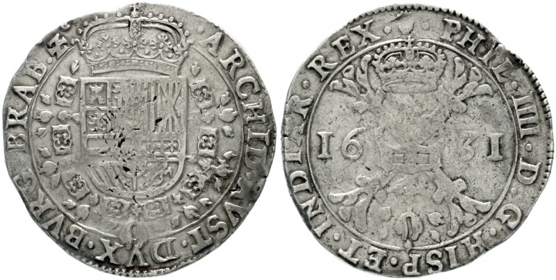 Belgien-Brabant
Philipp IV. von Spanien, 1621-1665
Patagon 1631 Antwerpen.
se...
