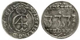 Dänemark
Christian IV., 1588-1648
XVI Skilling Dansk 1644 hebräisch. Zainhaken unter der Schrift.
sehr schön
