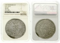 Dänemark
Frederik III., 1648-1670
Doppelte Ebenezer-Krone 1659. 45,23 g. Im NGC-Blister mit Grading AU 50 (TOP POP). Nur dies Ex. mit AU 50 und kein...
