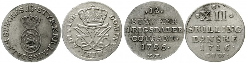 Dänemark
Frederik IV., 1699-1730
2 Stück: 12 Skilling 1716 CW Kopenhagen. 1/15...