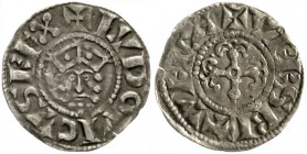 Frankreich
Louis VII., 1137-1180
Denier o.J. Bourges. +LVDOVICVS REX. Königskopf v.v./+VRBS BITVRICA. Kreuz.
sehr schön