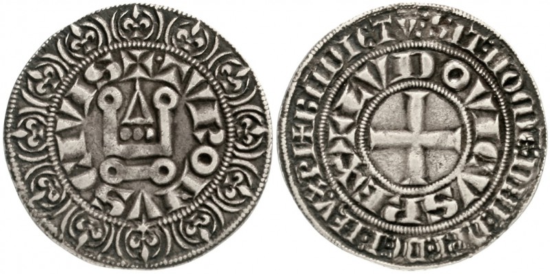 Frankreich
Ludwig IX., 1226-1270
Gros Tournois o.J. sehr schön