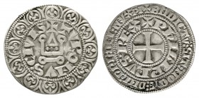 Frankreich
Philippe IV., 1285-1314
Turnose o.J. mit rundem, tiefer angelegtem O in TVRONVS.
sehr schön