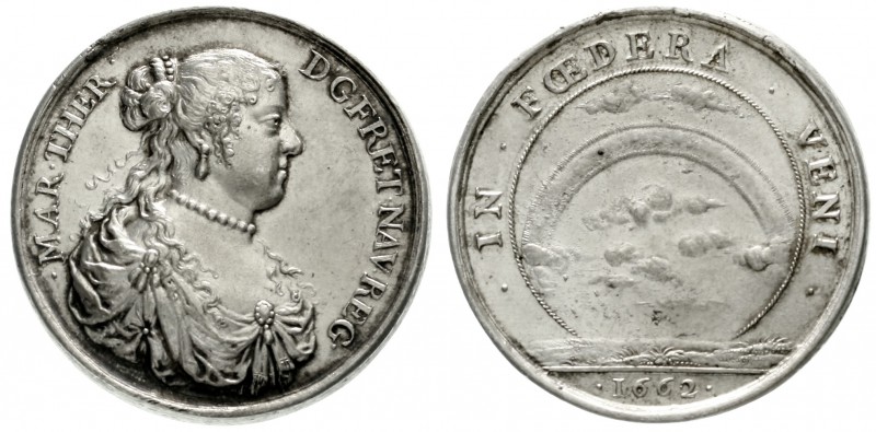 Frankreich
Ludwig XIV., 1643-1715
Silbermedaille 1662 von Jean Warin. Auf Mari...