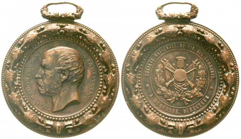 Frankreich
Dritte Republik, 1870-1940
Tragbare Bronzemedaille o.J. (1873/1879)...