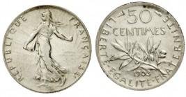 Frankreich
Dritte Republik, 1870-1940
50 Centimes 1903. gutes vorzüglich, selten