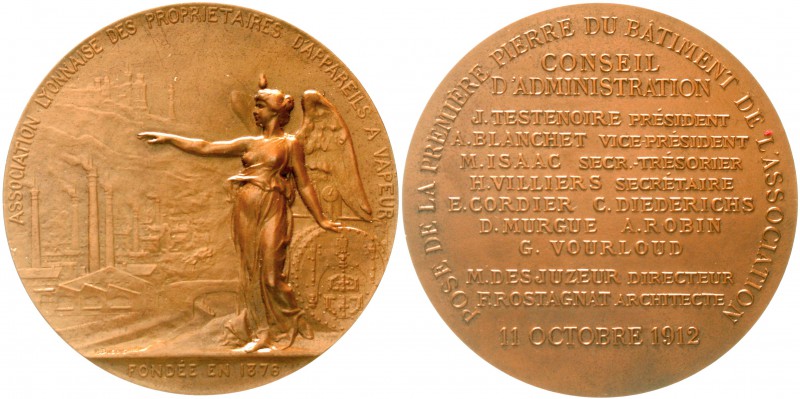 Frankreich
Dritte Republik, 1870-1940
Bronzemedaille 1912 auf die Grundsteinle...