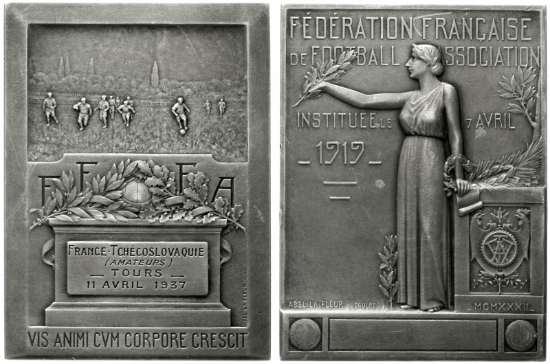 Frankreich
Dritte Republik, 1870-1940
Silberplakette 1937 v. A. Lafleur d. FFF...