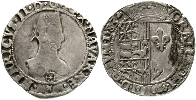 Frankreich-Navarre
Henri II., 1572-1607
Franc de Navarre et Bearn 1583, St. Pa...