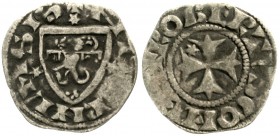 Frankreich-Nevers
Robert de Dampierre 1271-1296
Denier o.J. Wappen/Kreuz mit Stern.
sehr schön, Prägeschwäche