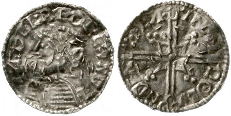 Großbritannien
Aethelred II., 978-1016
Penny 1003/1009 London, Münzmeister Lyf...