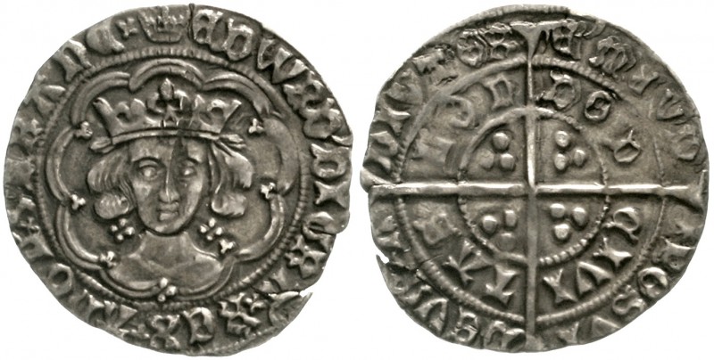 Großbritannien
Edward III., 1327-1377
Groat o.J. London. sehr schön/vorzüglich...
