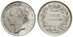 Großbritannien
Victoria, 1837-1901
Schilling 1845. vorzüglich/Stempelglanz, teils Patina, selten in dieser Erhaltung