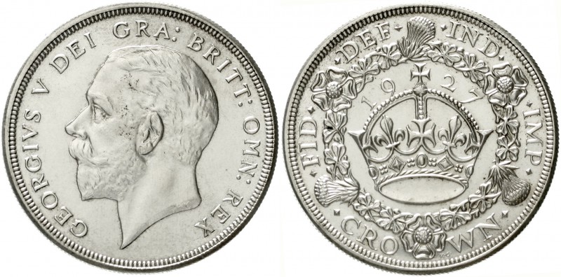 Großbritannien
George V., 1910-1936
Crown 1927. Polierte Platte, min. berieben...