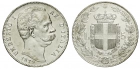 Italien
Umberto I., 1878-1900
5 Lire 1879 R. sehr schön/vorzüglich, etwas berieben