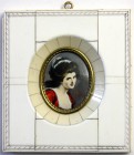 Italien-Neapel
Ferdinand IV., erste Regierung, 1759-1799
Gouache-Elfenbein-Miniatur, spiegelverkehrt nach dem Gemälde von George Romney aus dem Jahr...