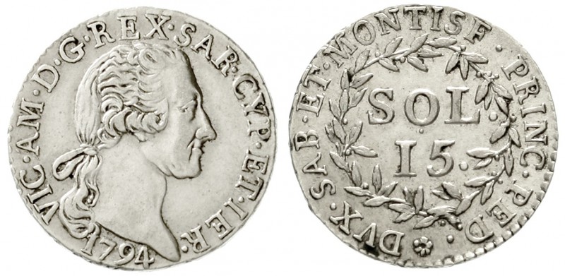 Italien-Sardinien
Victor Amadeus II., 1773-1796
15 Soldi 1794. gutes vorzüglic...