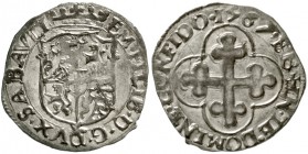 Italien-Savoyen
Emanuele Filiberto, 1559-1580
Soldo 1567 .E.B. vorzüglich/Stempelglanz, Prachtexemplar